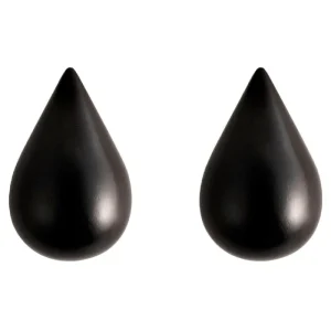 Normann Copenhagen Garderoben Und Kleiderbügel^Dropit Haken, groß, 2 Stück, Schwarz