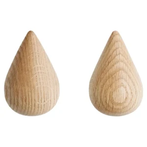 Normann Copenhagen Garderoben Und Kleiderbügel^Dropit Haken, groß, 2 Stück, Natur
