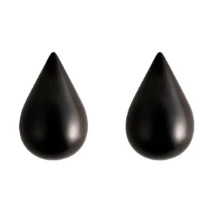 Normann Copenhagen Garderoben Und Kleiderbügel^Dropit Haken, klein, 2 Stück, Schwarz
