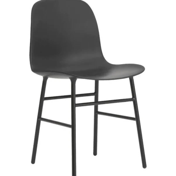 &Tradition Sitzgelegenheiten-Normann Copenhagen Form Stuhl, schwarzer Stahl – Schwarz