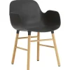 &Tradition Sitzgelegenheiten-Normann Copenhagen Form Sessel, schwarz/Eiche