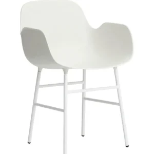 &Tradition Sitzgelegenheiten-Normann Copenhagen Form Sessel, weißer Stahl – weiß