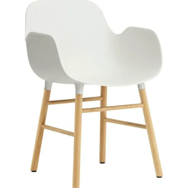 &Tradition Sitzgelegenheiten-Normann Copenhagen Form Sessel, weiß/Eiche