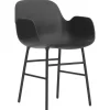 Normann Copenhagen Sitzgelegenheiten-Form Sessel, schwarzer Stahl – Schwarz