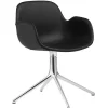 Normann Copenhagen Bürostühle | Sitzgelegenheiten^Form Swivel 4L Armlehnstuhl, Aluminium - schwarzes Ultra-Leder
