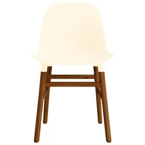 Tolix Sitzgelegenheiten-Normann Copenhagen Form Stuhl, Cremeweiß - Walnuss