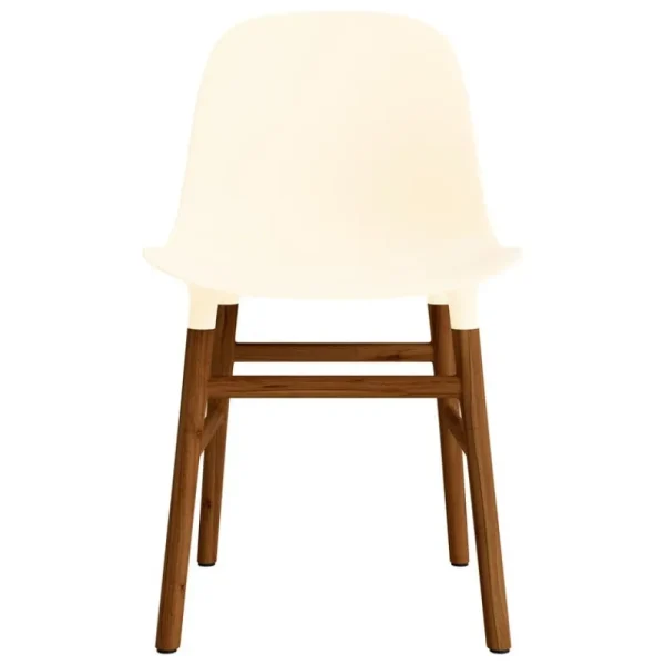 Tolix Sitzgelegenheiten-Normann Copenhagen Form Stuhl, Cremeweiß - Walnuss
