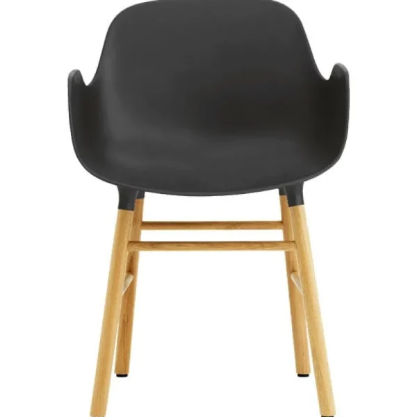 &Tradition Sitzgelegenheiten-Normann Copenhagen Form Sessel, schwarz/Eiche