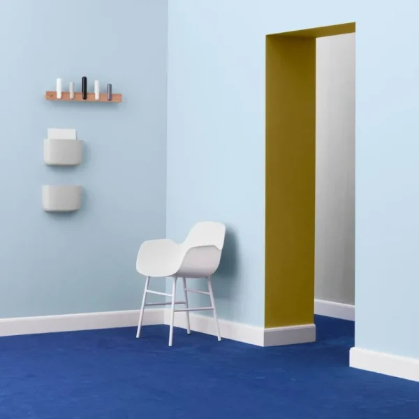 &Tradition Sitzgelegenheiten-Normann Copenhagen Form Sessel, weißer Stahl – weiß