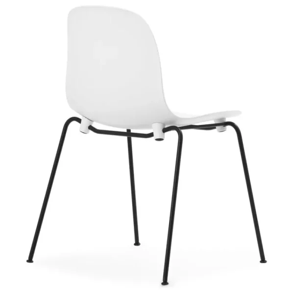 Tapio Anttila Collection Sitzgelegenheiten-Normann Copenhagen Form Stuhl, stapelbar, Stahl schwarz - Weiß