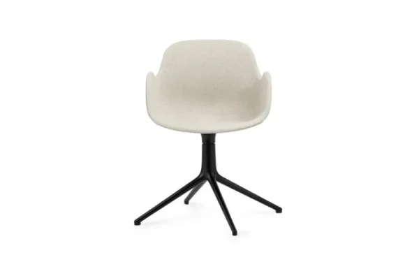 Normann Copenhagen Bürostühle | Sitzgelegenheiten^Form Swivel 4L Armlehnstuhl, Schwarz - Main Line Flax 20
