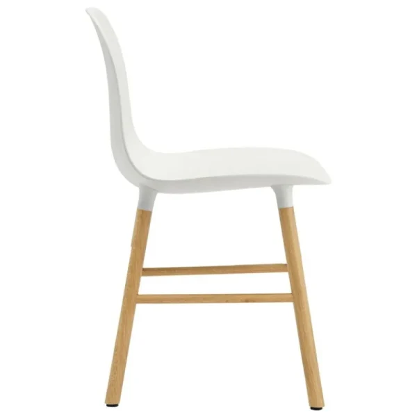 Muuto Sitzgelegenheiten-Normann Copenhagen Form Stuhl, weiß/Eiche