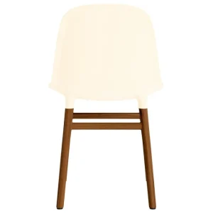 Tolix Sitzgelegenheiten-Normann Copenhagen Form Stuhl, Cremeweiß - Walnuss