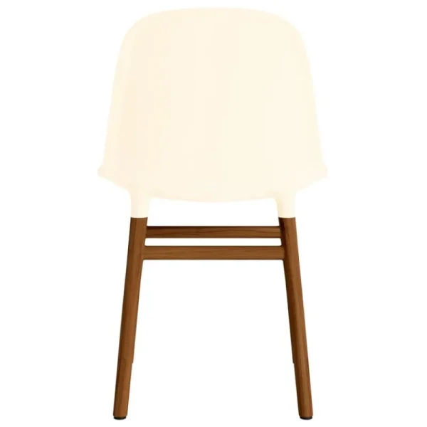 Tolix Sitzgelegenheiten-Normann Copenhagen Form Stuhl, Cremeweiß - Walnuss