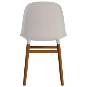 Tolix Sitzgelegenheiten-Normann Copenhagen Form Stuhl, warmes Grau - Walnuss