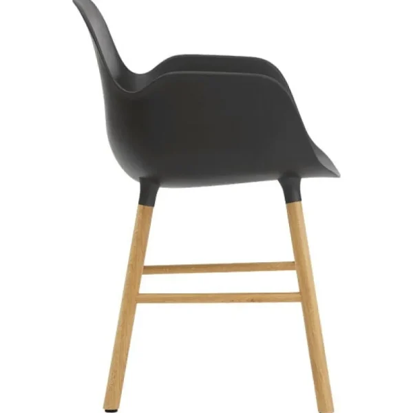 &Tradition Sitzgelegenheiten-Normann Copenhagen Form Sessel, schwarz/Eiche