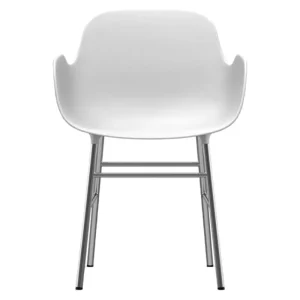 Muuto Sitzgelegenheiten-Normann Copenhagen Form Stuhl, Chrom – Weiß