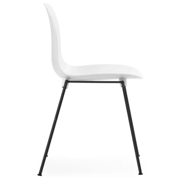 Tapio Anttila Collection Sitzgelegenheiten-Normann Copenhagen Form Stuhl, stapelbar, Stahl schwarz - Weiß
