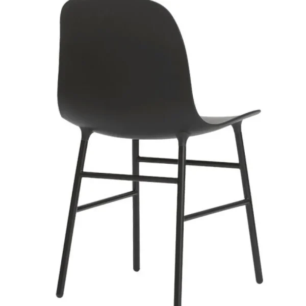 &Tradition Sitzgelegenheiten-Normann Copenhagen Form Stuhl, schwarzer Stahl – Schwarz