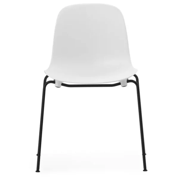 Tapio Anttila Collection Sitzgelegenheiten-Normann Copenhagen Form Stuhl, stapelbar, Stahl schwarz - Weiß
