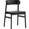 Artek Sitzgelegenheiten-Normann Copenhagen Herit Stuhl, Eiche schwarz – Leder schwarz