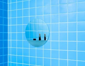 Normann Copenhagen Badezimmerspiegel | Spiegel^Horizon Spiegel, rund, Edelstahl