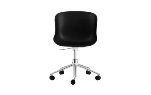 Normann Copenhagen Bürostühle | Sitzgelegenheiten^Hyg Drehstuhl mit Rollen, Aluminium – Schwarz