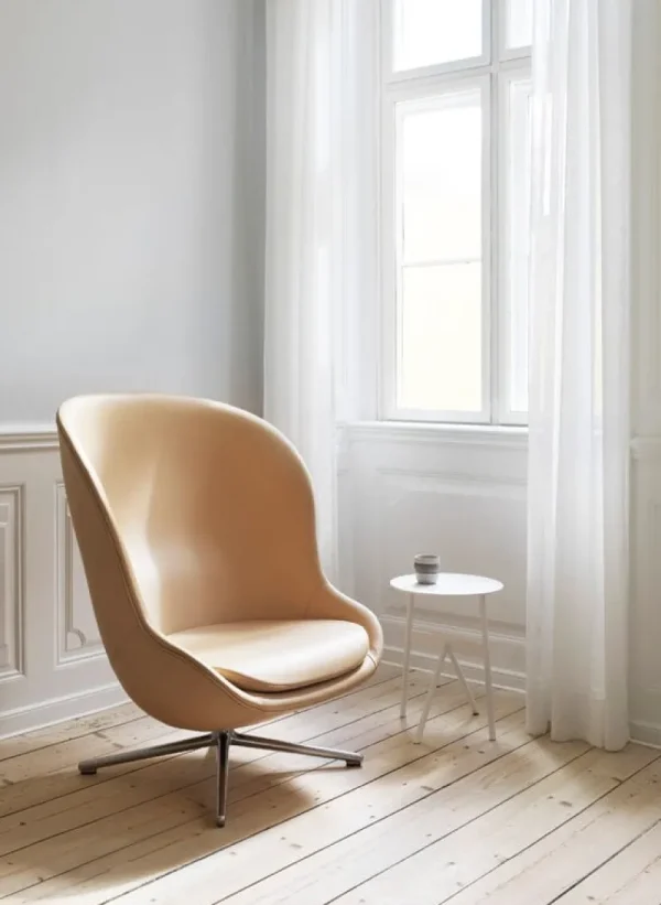 Normann Copenhagen Sitzgelegenheiten-Hyg Loungesessel, hoch, dreh- und kippbar, Aluminium - schwarzes