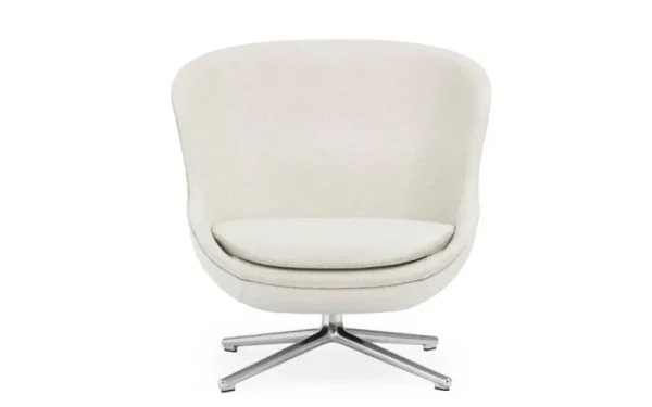 Normann Copenhagen Sitzgelegenheiten-Hyg Loungesessel, niedrig, drehbar, Aluminium - Main Line Flax 2