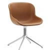 Normann Copenhagen Sitzgelegenheiten-Hyg Stuhl, drehbar, Aluminium – Brandy Leder Ultra