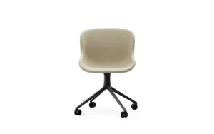 Normann Copenhagen Sitzgelegenheiten-Hyg Stuhl mit 4 Rollen, drehbar, Schwarz – Main Line Flax 20