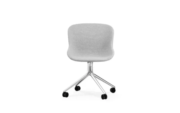 FDB Mu00f8bler Sitzgelegenheiten-Normann Copenhagen Hyg Stuhl mit 4 Rollen, drehbar, Aluminium – Synergy 16