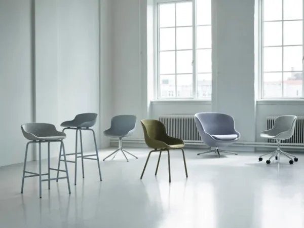 Normann Copenhagen Sitzgelegenheiten-Hyg Stuhl, drehbar, Aluminium – Main Line Flax 20