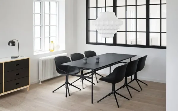 Normann Copenhagen Sitzgelegenheiten-Hyg Stuhl, drehbar, Schwarz – Main Line Flax 20