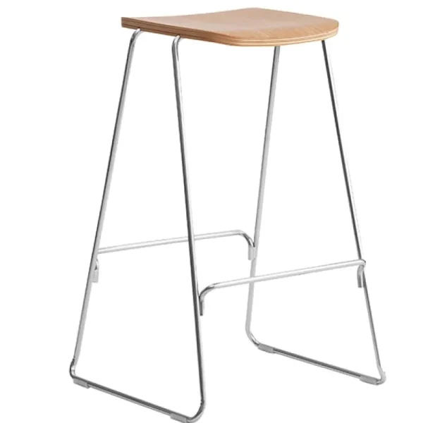 Artek Sitzgelegenheiten-Normann Copenhagen Just Barstool 75 cm, ohne Rückenlehne, Eiche – Chrom