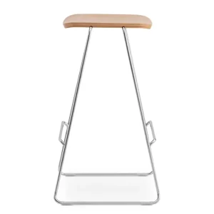 Artek Sitzgelegenheiten-Normann Copenhagen Just Barstool 75 cm, ohne Rückenlehne, Eiche – Chrom