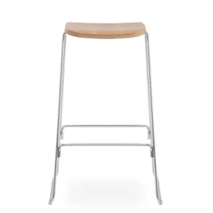 Artek Sitzgelegenheiten-Normann Copenhagen Just Barstool 75 cm, ohne Rückenlehne, Eiche – Chrom