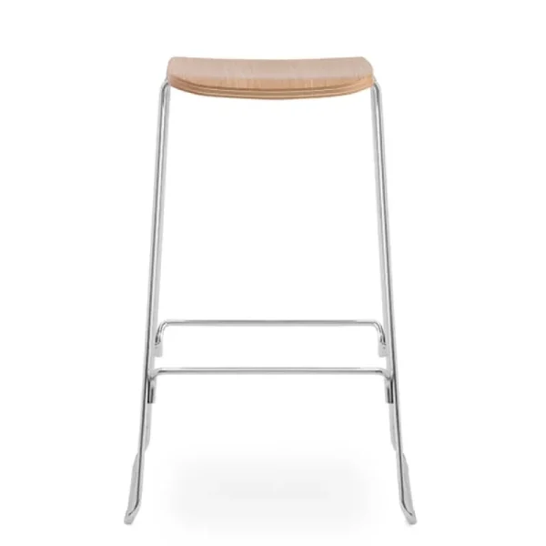 Artek Sitzgelegenheiten-Normann Copenhagen Just Barstool 75 cm, ohne Rückenlehne, Eiche – Chrom