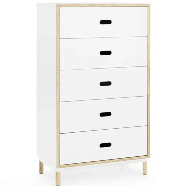 Pedestal Aufbewahrungsmöbel-Normann Copenhagen Kommode Kabino mit 5 Schubladen, weiß