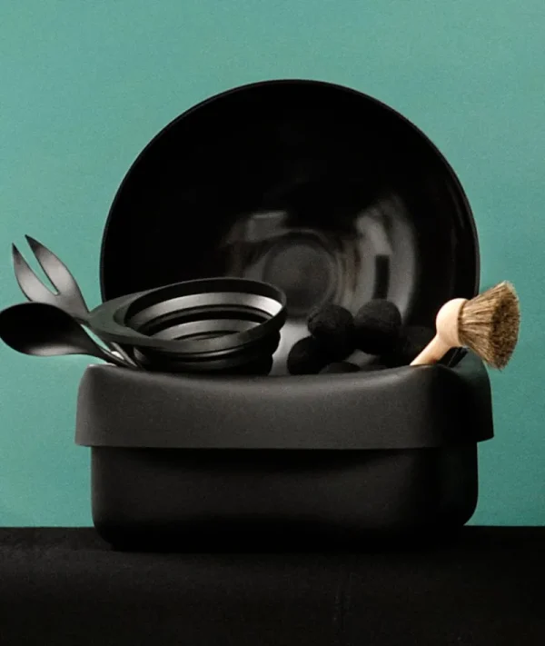Normann Copenhagen Servierutensilien^Krenit Salatbesteck, schwarz