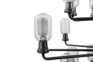 Sammode Deckenleuchten-Normann Copenhagen Kronleuchter Amp, groß, rauchgrau – schwarz