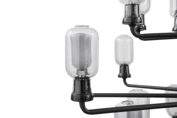Sammode Deckenleuchten-Normann Copenhagen Kronleuchter Amp, groß, rauchgrau – schwarz