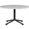 Fredericia Tische-Normann Copenhagen Lunar Couchtisch, 70 cm, schwarzes Aluminium - weißer Marmor