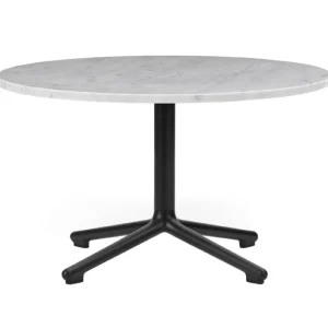 Fredericia Tische-Normann Copenhagen Lunar Couchtisch, 70 cm, schwarzes Aluminium - weißer Marmor