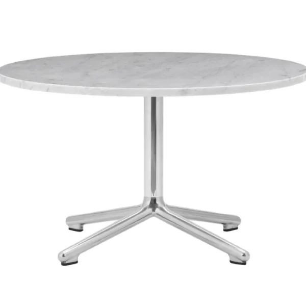 New Works Tische-Normann Copenhagen Lunar Couchtisch, 70 cm, Aluminium - weißer Marmor
