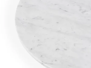 Fredericia Tische-Normann Copenhagen Lunar Couchtisch, 70 cm, schwarzes Aluminium - weißer Marmor
