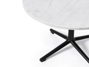 Fredericia Tische-Normann Copenhagen Lunar Couchtisch, 70 cm, schwarzes Aluminium - weißer Marmor