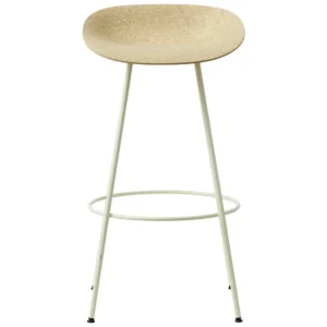 Artek Sitzgelegenheiten-Normann Copenhagen Mat Barhocker, 75 cm, cremeweißer Stahl - Hanf