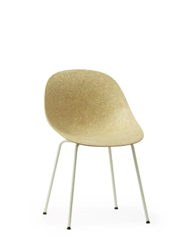 Vitra Sitzgelegenheiten-Normann Copenhagen Mat Stuhl, cremeweißer Stahl - Hanf