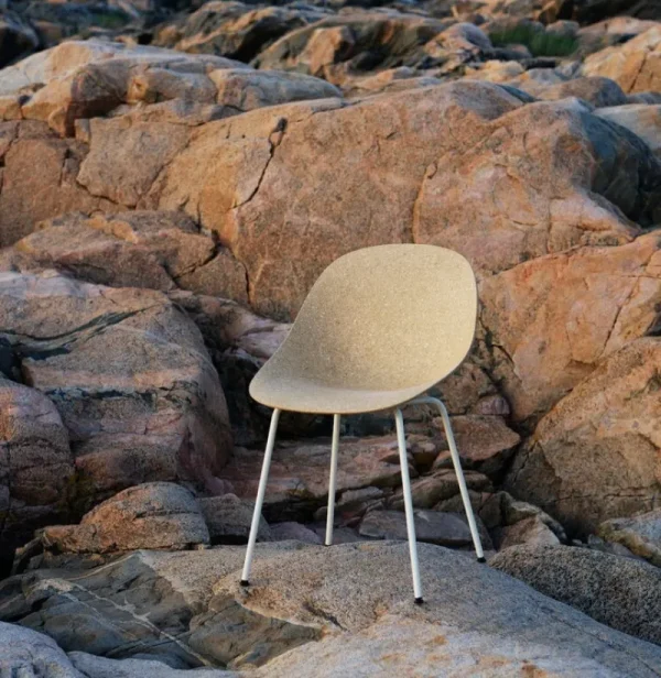 Vitra Sitzgelegenheiten-Normann Copenhagen Mat Stuhl, cremeweißer Stahl - Hanf